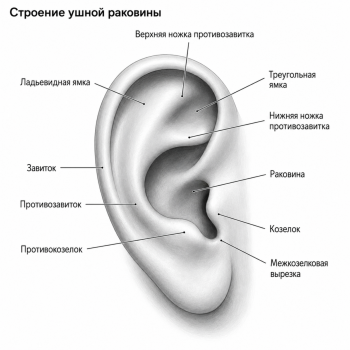 строение наружного уха фистульный симптом